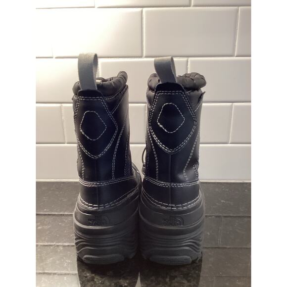 the North face Alpenglow snow winter boots US size 2 kids unisex waterproof Blk - Picture 5 of 8